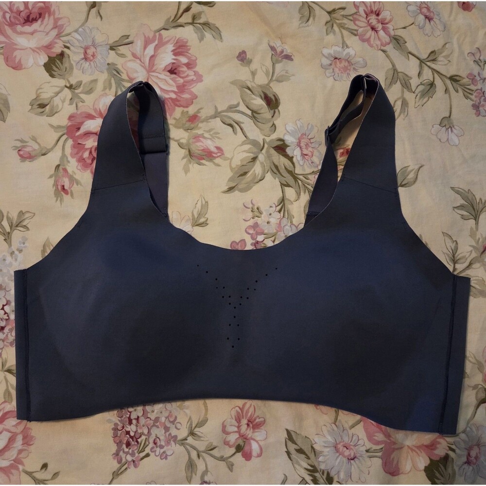 Avia High Impact Sports Bra Full Coverage Bonded Padded Slate Gray Large A-C